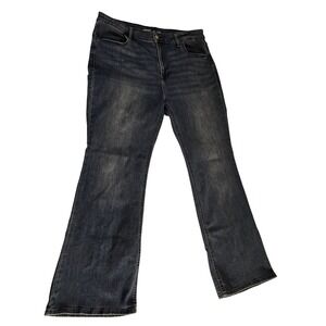 Old Navy Womens Jeans Blue Denim 16 High Rise Flare  Stretch Pants Medium Wash